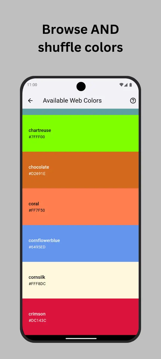 Browse AND shuffle colors