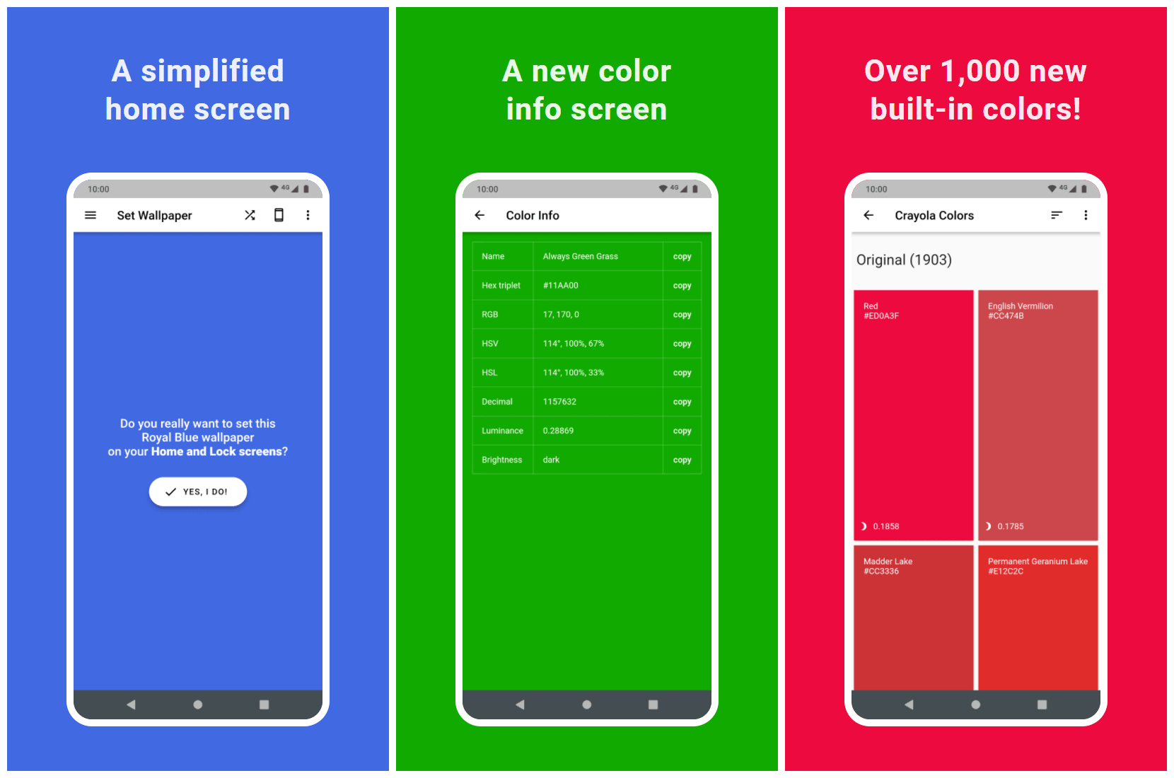 RGB Color Wallpaper Pro 1.5: More Colors, New Info