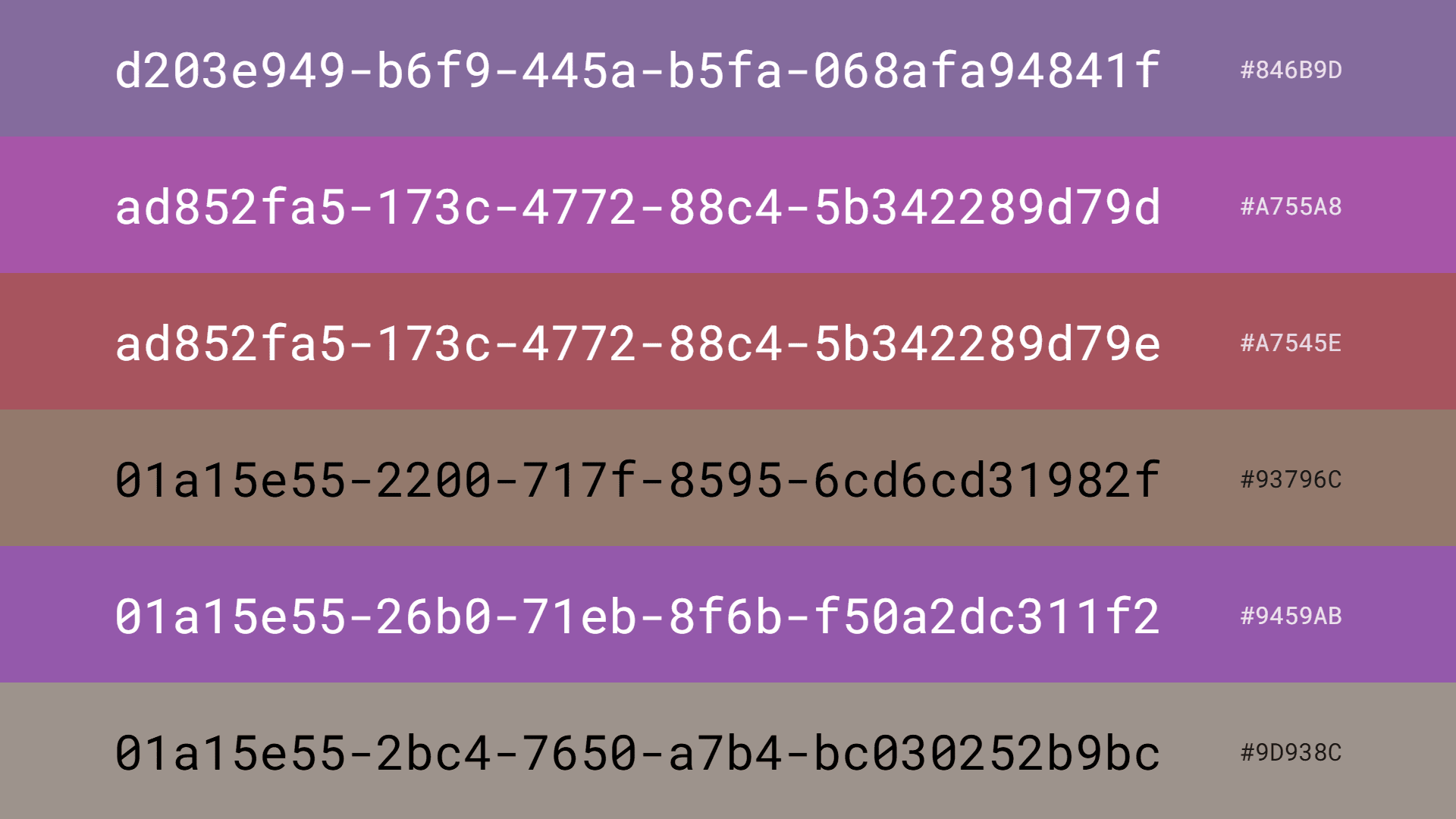 What color is your UUID?